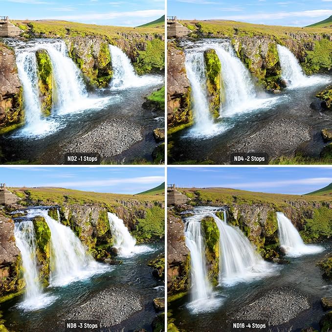 Neewer 72mm ND Filter Kit: ND2 ND4 ND8 ND16, Lens Cleaning Pen, Neutral Density - Image 3