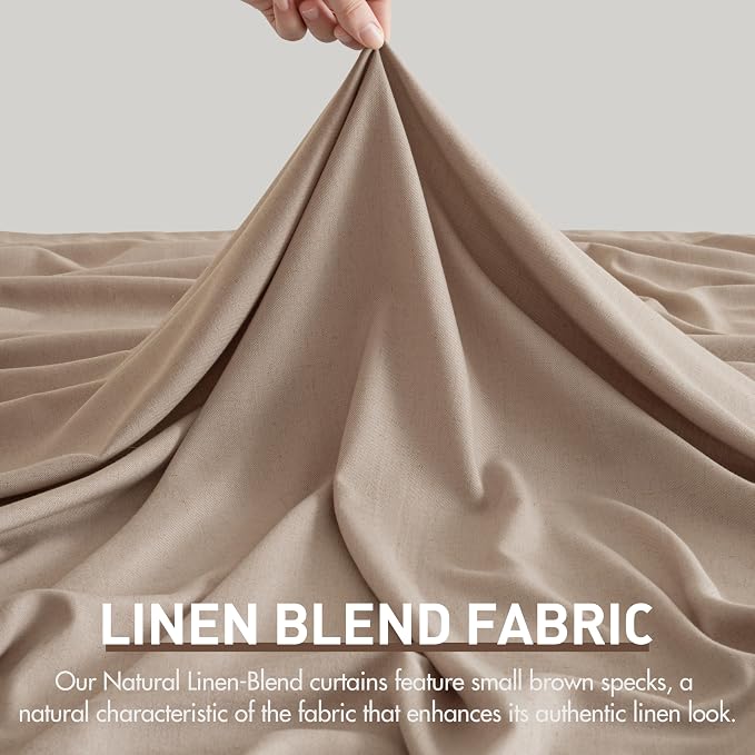 Memory Trained Pinch Pleated Curtains 108 Inches Long, Viral Linen Pinch Pleat - Image 6