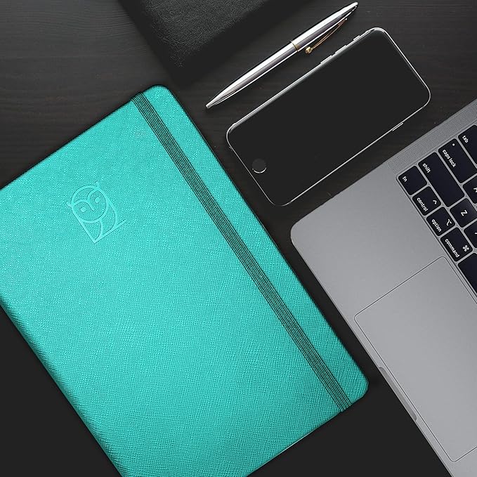 Undated Daily Planner – 3-Month A5 Productivity Organizer with Full Page Per Day, Hourly Schedule, Goal Setting, Habit Tracker, Weekly & Monthly Pages – Hardcover Time Management Notebook (Turquoise)