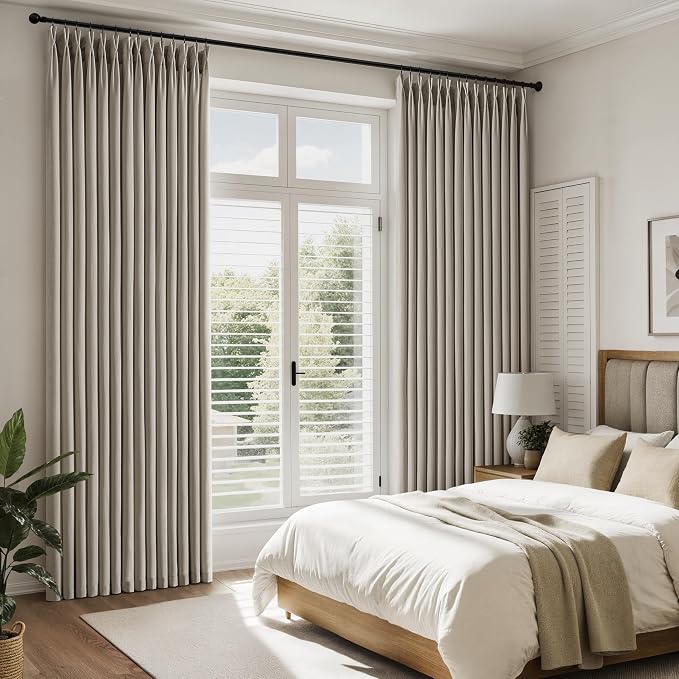 Memory Trained Pinch Pleated Curtains 84 Inches Long, Viral Linen Pinch Pleat - Image 7
