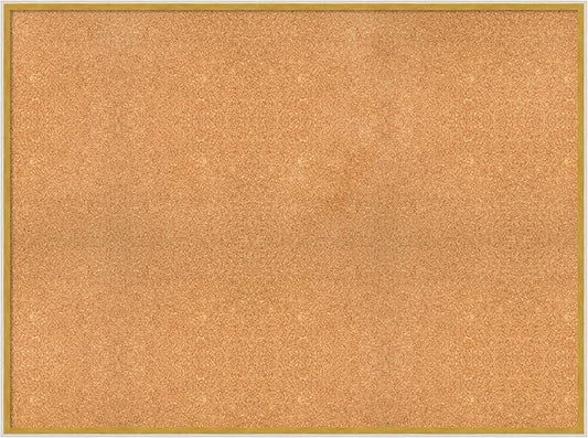 Amanti Art Natural Cork Board for Wall, 35x47 Vision Board with White Frame, Oversize Corkboard Office Decor for Home Organization, Modern Corkboard Pinboard to Display Items for Home Organization in