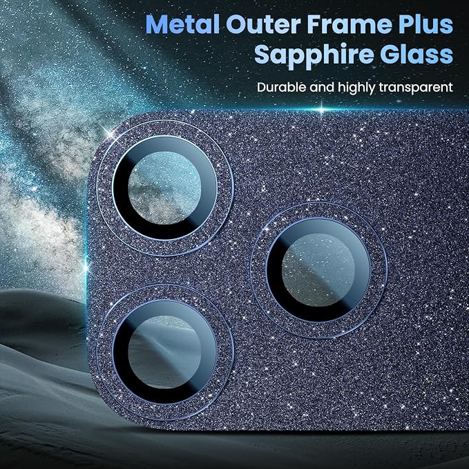 Uyiton Compatible with iPhone 17 Pro Camera Lens Protector Bling - Image 4