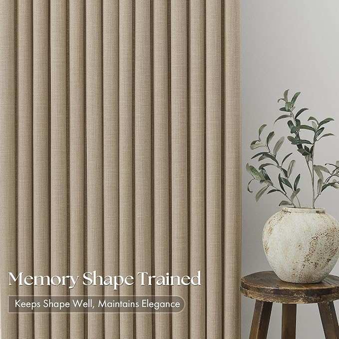 Memory Trained Pinch Pleated 126 Inch Extra Long Curtains - Image 5