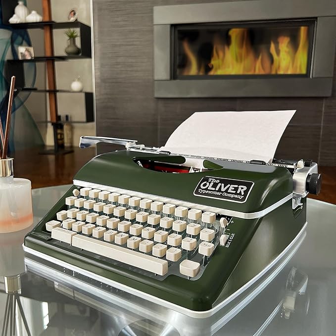 Timeless Manual Typewriter, Olive