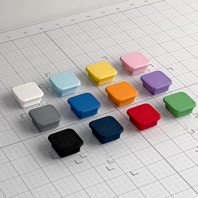 Glassboard Studio MiniBar Magnet - Strong Neodymium Rare Earth Magnets for Fridge, Whiteboard, Locker & Magnetic Glassboards - Ideal for Crafting & Office Use - Strong Fridge Magnets (Jet Black, 4)