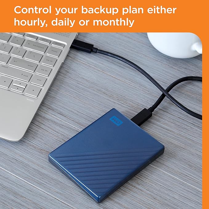 WD 6TB My Passport Ultra Blue, Portable External Hard Drive, Backup Software - Image 4