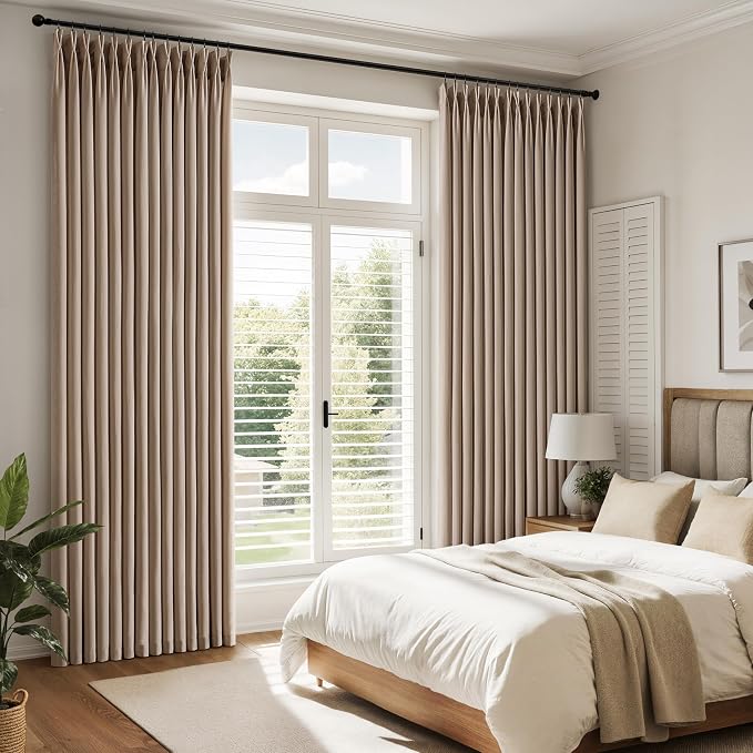 Memory Trained Pinch Pleated Curtains 90 Inches Long, Viral Linen Pinch Pleat - Image 4