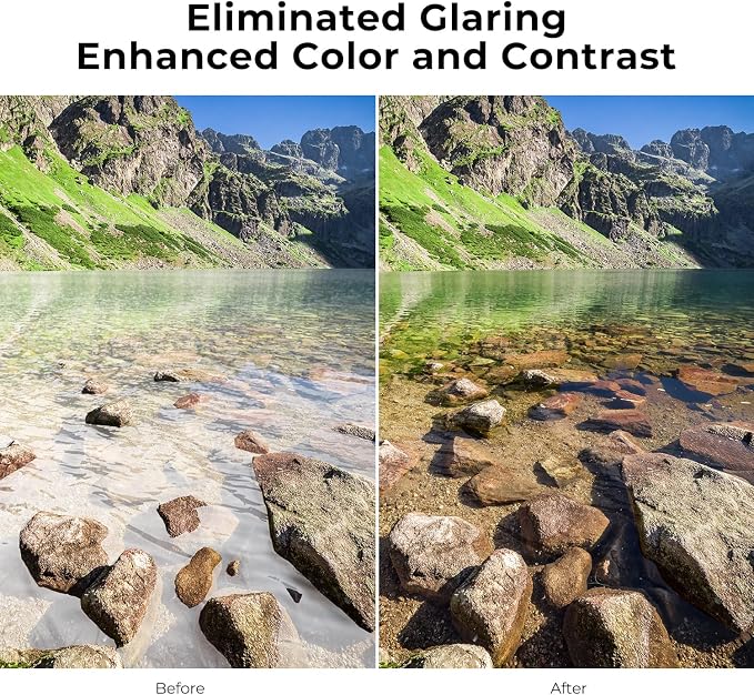 K&F CONCEPT 62mm Circular Polarizer Filter Ultra-Slim 18 Multi-Coated Optical - Image 5