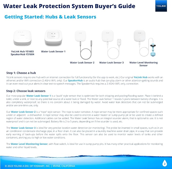 YoLink SpeakerHub & Three Water Leak Sensors Starter Kit – Plays Tones/Sounds - Image 6