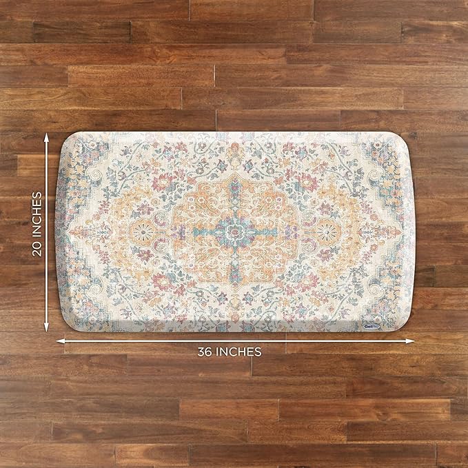 GelPro Elite Premium Gel + Foam 3/4" Thick Anti-Fatigue Floor Mat Citrus-20" x 36", Taryn Sunny Citrus