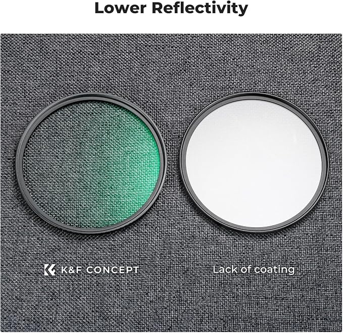 K&F CONCEPT 55mm Black Diffusion 1/4 & 1/8 Filters Kit Mist Cinematic Effect - Image 6