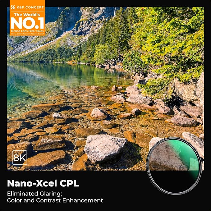 K&F CONCEPT 43mm Circular Polarizers Filter Polarizing Filter 28 Multi-Layer - Image 2