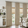 Burlywood Birch Linen Pinch Pleated 92 Inch Curtains by Twodrapes