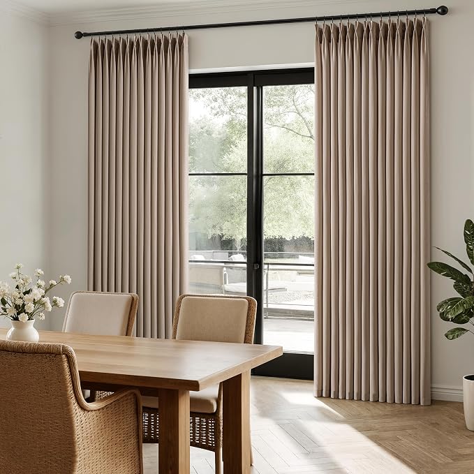 Memory Trained Pinch Pleated Curtains 84 Inches Long, Viral Linen Pinch Pleat - Image 8