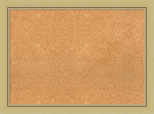 Amanti Art Natural Cork Board for Wall, 23x31 Vision Board with Gold Frame, Medium Corkboard Office Decor for Home Organization, Casual Corkboard Pinboard to display items for home organization
