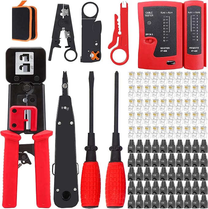 LEATBUY Crimper RJ45 Crimp Tool Set CAT5/CAT6 Crimping Tool - Image 7