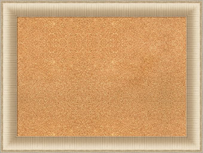 Amanti Art Natural Cork Board for Wall, 25x33 Vision Board with Gold Frame, Medium Corkboard Office Decor for Home Organization, Casual Corkboard Pinboard to display items for home organization