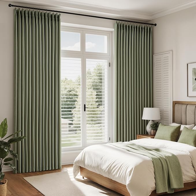 Memory Trained Pinch Pleated Curtains 108 Inches Long, Linen Pinch Pleat Sheer - Image 8