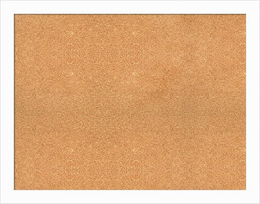 Amanti Art Natural Cork Board for Wall, 29x37 Vision Board with White Frame, Large Corkboard Office Decor for Home Organization, Casual Corkboard Pinboard to Display Items for Home Organization in
