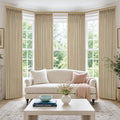 Extra Long 112 Inch Pinch Pleated Living Room Curtains 4 Panels Set, Oatmeal by Twodrapes