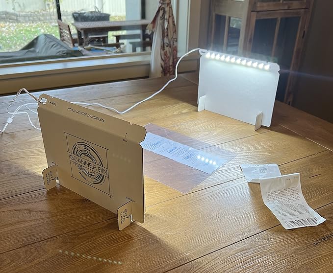 Dual Light Stands for scanning documents, Photos, Products, Albums, textbooks, and Receipts with Balanced Illumination