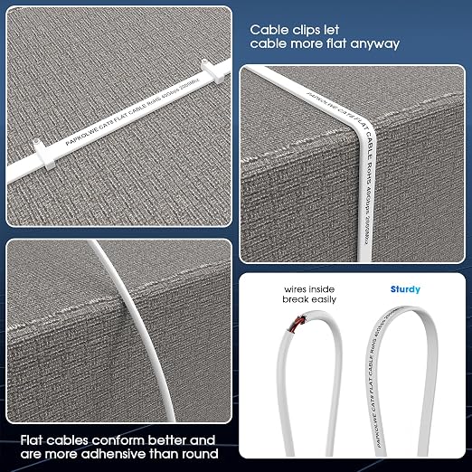 Cat 8 Ethernet Cable 50 ft, 15ft 20ft 25ft 30ft 40ft 60ft 75ft 100ft High-Speed - Image 5