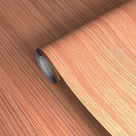 GSCIT Club Red Oak Wallpaper, 24 inch X 25ft Self Adhesive Wood Grain Repair Tape Patch for Tables, Chairs, Baseboards, Doors, Windows, Floors, Handicraft DIY.