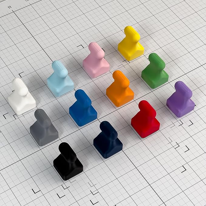 Glassboard Studio MiniPawn Magnet - Strong Neodymium Rare Earth Magnets for Fridge, Whiteboard, Locker & Magnetic Glassboards - Ideal for Crafting & Office Use - Strong Fridge Magnets (Navy Blue, 2)