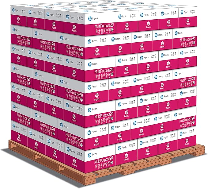 HP Papers | 8.5 x 11 Paper | MultiPurpose 20 lb | 1 Pallet - 112 Cartons (168,000 Sheets) | 96 Bright | Made in USA - FSC Certified | 112530P