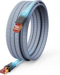Snowkids Cat 8 Ethernet Cable 25 FT, Braided Heavy Duty High Speed by Snowkids