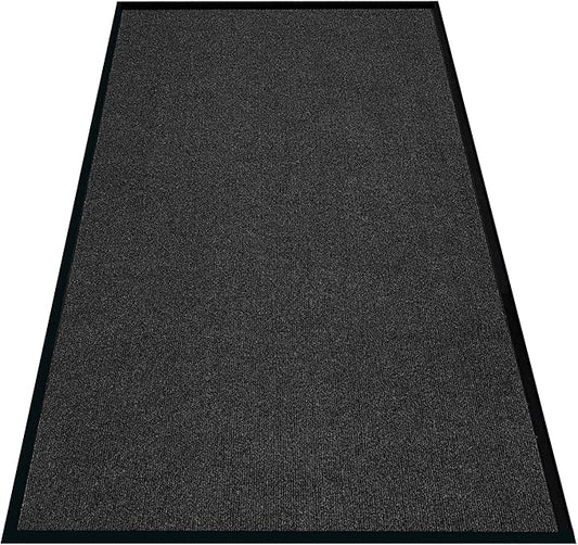 Front Door Mat, 3' x 5' Extra Large Commercial Industrial Rug Heavy Duty Outdoor Indoor Entryway Doormat Low Profile Welcome Entry Door Mat Non Slip Backing for Entrance Home Office,Black