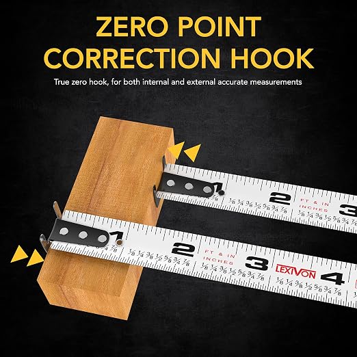 LEXIVON 25Ft/7.5m DuaLock Tape Measure | 1-Inch Wide Blade - Image 7