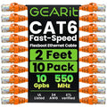 GEARit Cat 6 Ethernet Patch Cable 2 ft Orange by GEARit