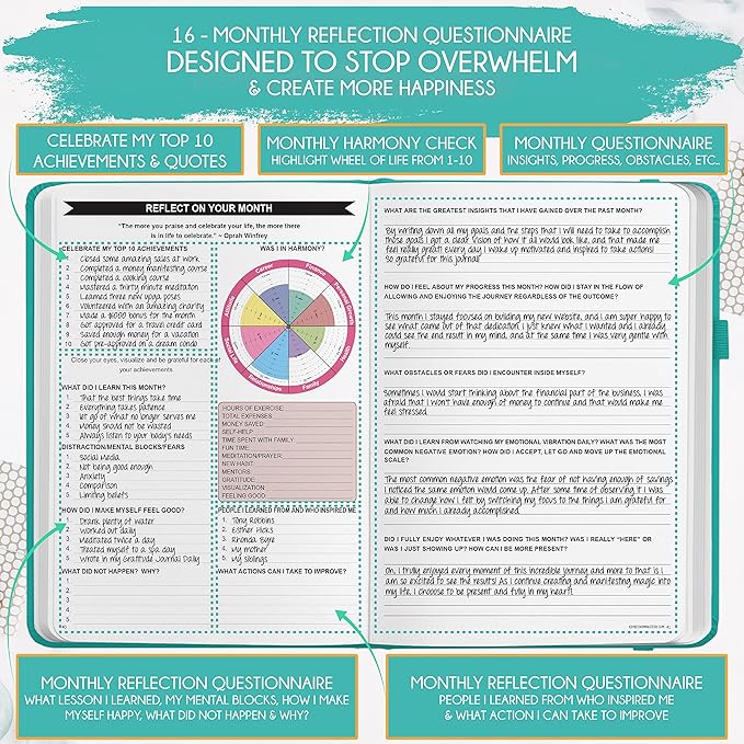 2025-2026 Planner Weekly and Monthly | 16-Month Life Planner to Increase Focus & Productivity | Reduce Overwhelm & Achieve Your Biggest Goals | Include Gift Box & Stickers | Sep 2025-Dec 2026