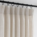 Memory Trained Pinch Pleated Curtains 86 Inches Long, Viral Linen Pinch Pleat by ANRODUO