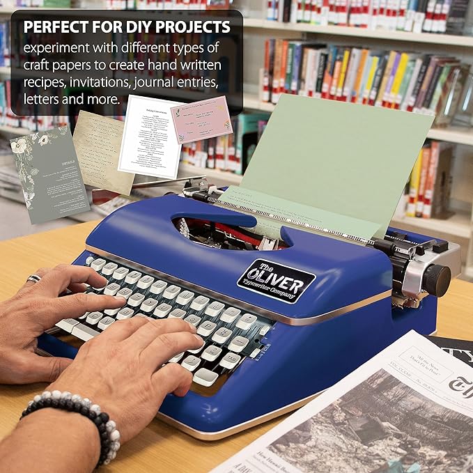 Timeless Manual Typewriter, Blue