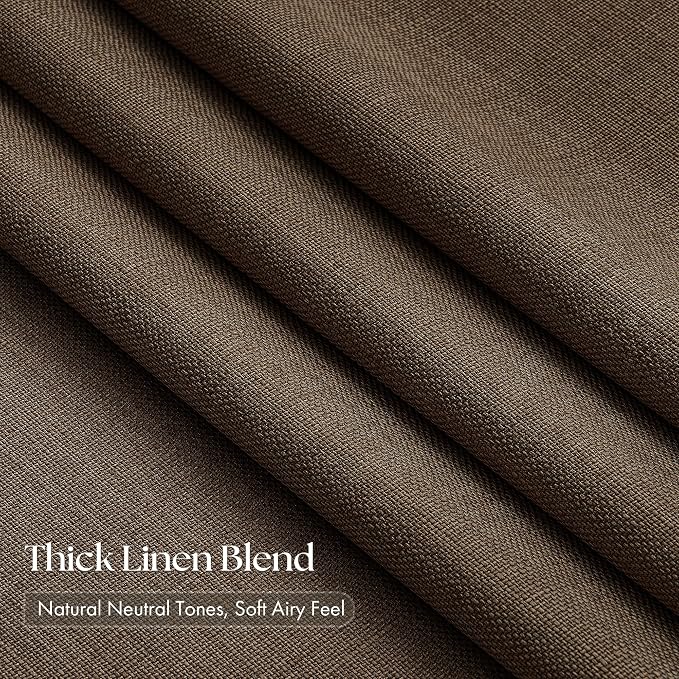 Extra Long 112 Inch Pinch Pleated Living Room Curtains 4 Panels Set, Chocolate - Image 2